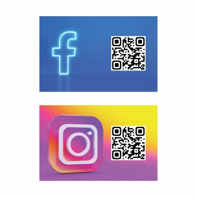 Facebook+Instagram карта с QR код