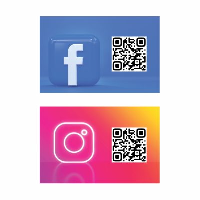 Facebook+Instagram карта с QR код