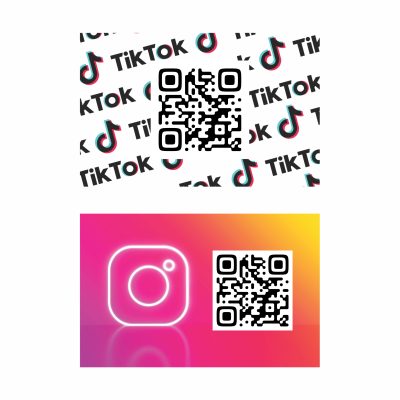 TikTok+Instagram карта с QR код