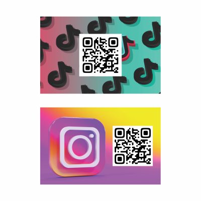 TikTok+Instagram карта с QR код